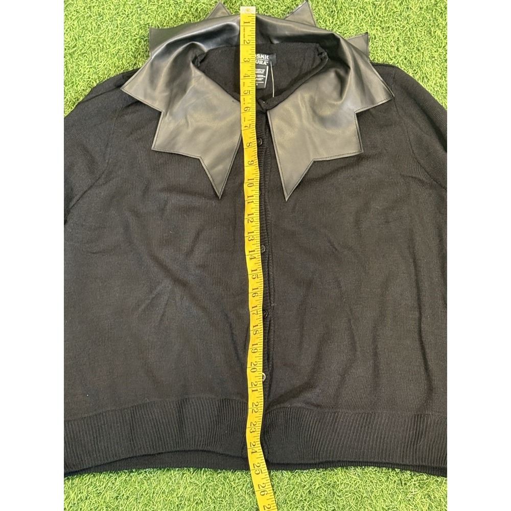Cosmic‎ Aura Cardigan Sweater Womens Size 1 Black Bat Goth 18568391 - Picture 7 of 11